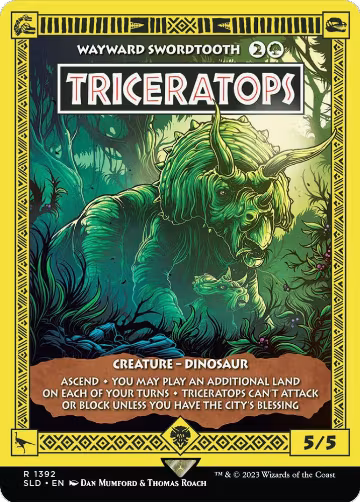 Triceratops - Wayward Swordtooth (1392), Secret Lair Drop Series — Magic card price