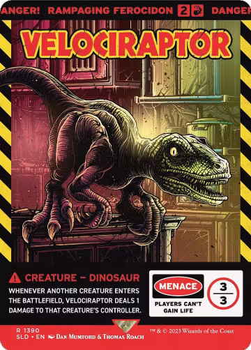 Velociraptor - Rampaging Ferocidon (1390), Secret Lair Drop Series — Magic card price