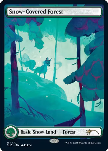 Snow-Covered Forest (1477) (1477), Secret Lair Drop Series — Magic card price