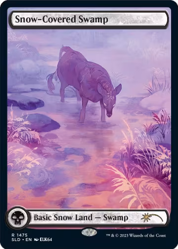Snow-Covered Swamp (1475) (1475), Secret Lair Drop Series — Magic card price