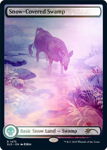 Snow-Covered Swamp (1475) (Rainbow Foil) (1475), Secret Lair Drop Series — Magic card price