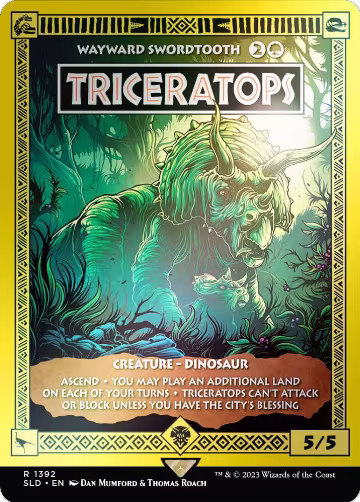 Triceratops - Wayward Swordtooth (Rainbow Foil) (1392), Secret Lair Drop Series — Magic card price