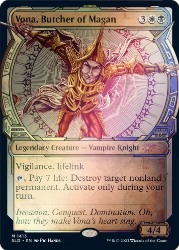 Vona, Butcher of Magan (Rainbow Foil) (1413), Secret Lair Drop Series — Magic card price