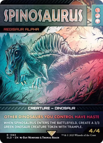 Spinosaurus - Regisaur Alpha (Rainbow Foil) (1393), Secret Lair Drop Series — Magic card price