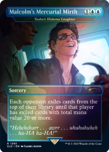 Malcolm's Mercurial Mirth - Tasha's Hideous Laughter (Rainbow Foil) (1395), Secret Lair Drop Series — Magic card price