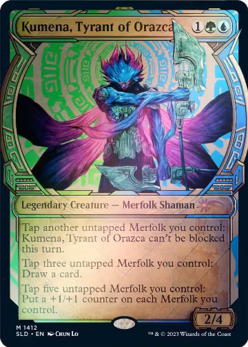Kumena, Tyrant of Orazca (Rainbow Foil) (1412), Secret Lair Drop Series — Magic card price