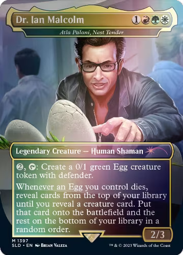 Dr. Ian Malcolm - Atla Palani, Nest Tender (Rainbow Foil) (1397), Secret Lair Drop Series — Magic card price