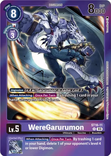 WereGarurumon (Gift Box 2023) (ST16-11 R), Starter Deck 16: Wolf of Friendship — Digimon card price