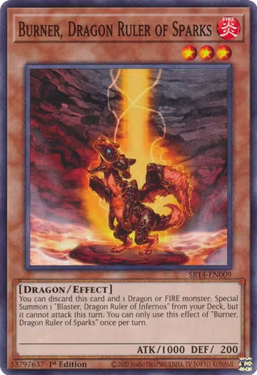 Burner, Dragon Ruler of Sparks (SR14-EN009), Structure Deck: Fire Kings — Yu-Gi-Oh! card price