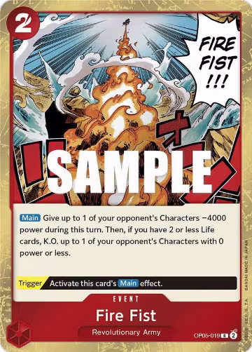 Fire Fist (OP05-019), Awakening of the New Era — One Piece card price