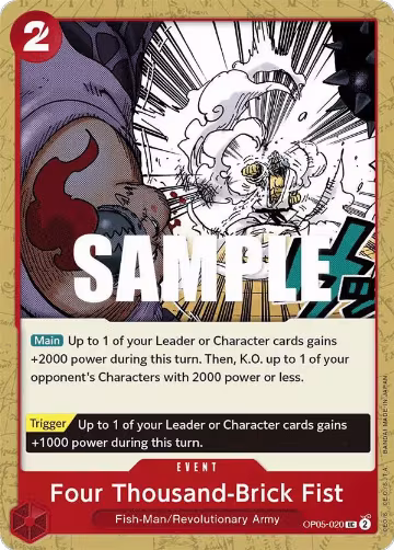 Four Thousand-Brick Fist (OP05-020), Awakening of the New Era — One Piece card price