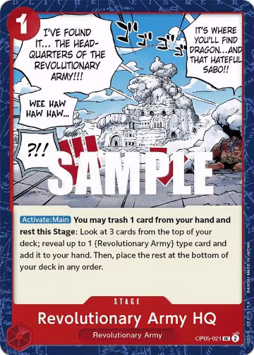 Revolutionary Army HQ (OP05-021), Awakening of the New Era — One Piece card price