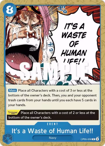 It's a Waste of Human Life!! (OP05-058), Awakening of the New Era — One Piece card price