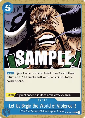 Let Us Begin the World of Violence!! (OP05-059), Awakening of the New Era — One Piece card price