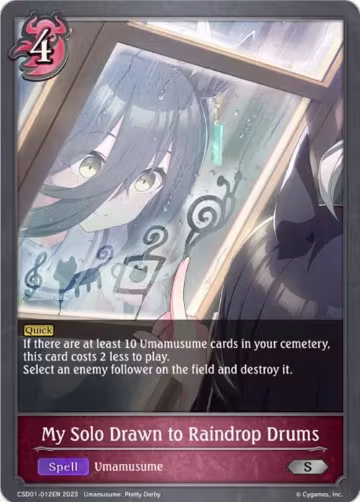 My Solo Drawn to Raindrop Drums (CSD01-012EN), Ready, Set, Umamusume! — Shadowverse card price