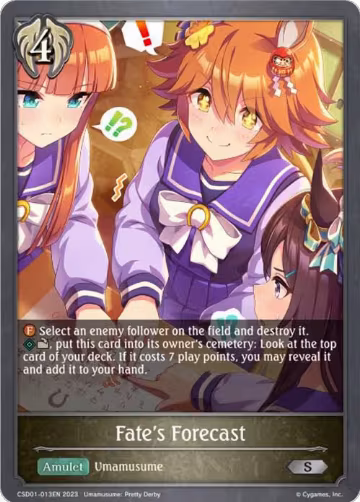 Fate's Forecast (CSD01-013EN), Ready, Set, Umamusume! — Shadowverse card price