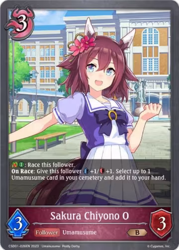 Sakura Chiyono O (CSD01-026EN), Ready, Set, Umamusume! — Shadowverse card price