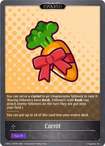 Carrot (Evolved) (CSD01-032EN), Ready, Set, Umamusume! — Shadowverse card price