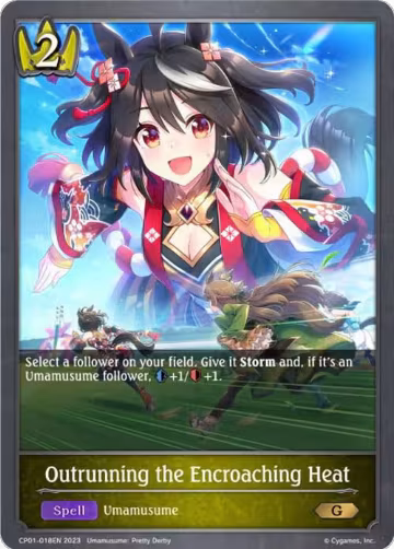 Outrunning the Encroaching Heat (CP01-018EN), Umamusume: Pretty Derby — Shadowverse card price
