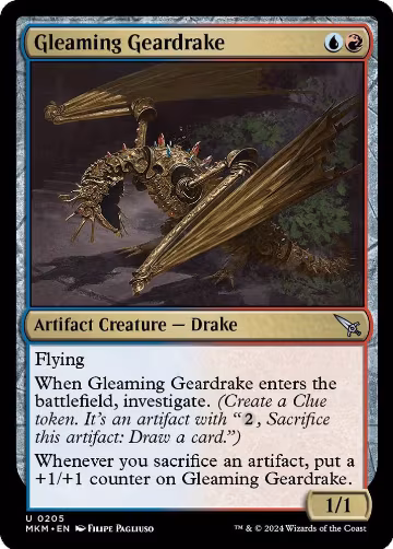 Gleaming Geardrake (205), Murders at Karlov Manor — Magic card price
