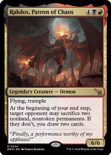 Rakdos, Patron of Chaos (224), Murders at Karlov Manor — Magic card price