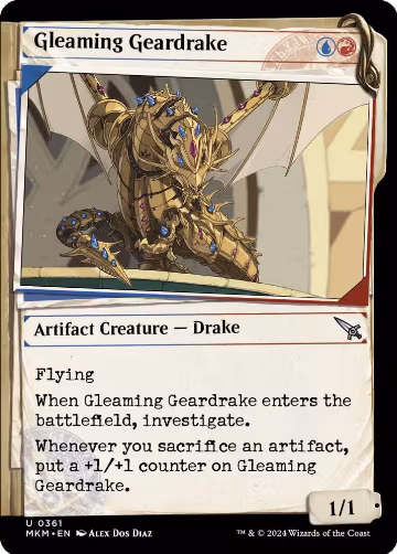 Gleaming Geardrake (Showcase) (361), Murders at Karlov Manor — Magic card price
