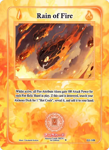 Rain of Fire (EE-108), Eternal Echoes [1st Edition] — Akora card price