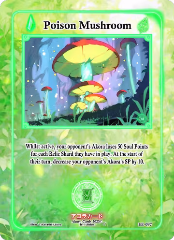 Poison Mushroom (EE-097), Eternal Echoes [1st Edition] — Akora card price