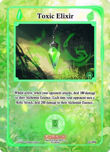 Toxic Elixir (EE-098), Eternal Echoes [1st Edition] — Akora card price