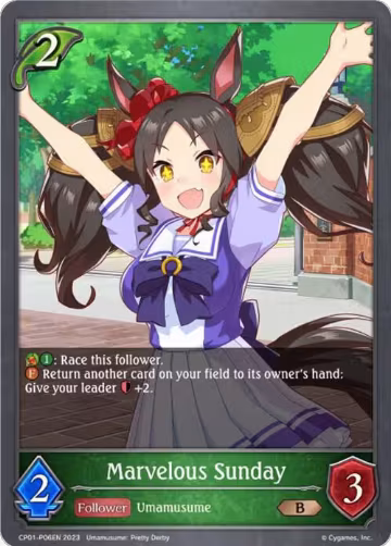Marvelous Sunday - P06EN (Foil) (CP01-P06EN), Umamusume: Pretty Derby — Shadowverse card price