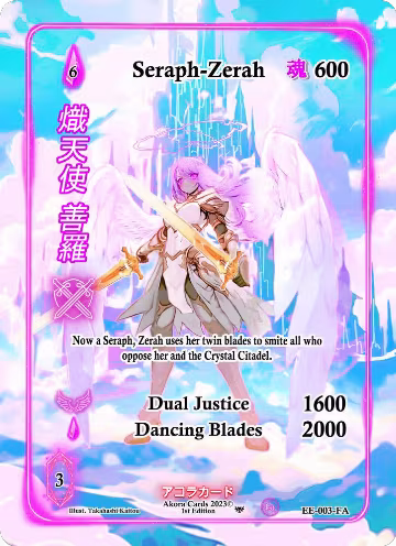 Seraph-Zerah (Full Art) (EE-003-FA), Eternal Echoes [1st Edition] — Akora card price