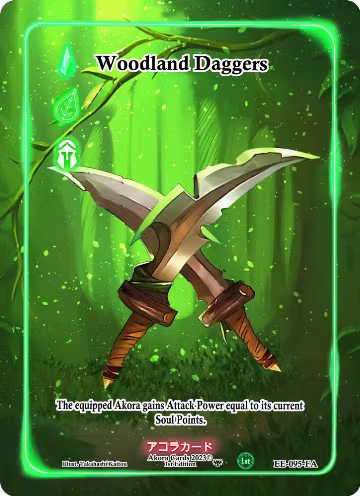 Woodland Daggers (Full Art) (EE-095-FA), Eternal Echoes [1st Edition] — Akora card price