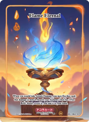 Flame Eternal (Full Art) (EE-106-FA), Eternal Echoes [1st Edition] — Akora card price
