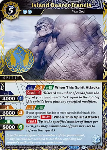 Island Bearer Francis (Finalist Card Set Vol. 3) (ST06-002), Launch & Event Promos — Battle Spirits card price