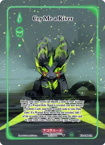 Cry Me a River (Full Art) (EE-140-FA), Eternal Echoes [1st Edition] — Akora card price