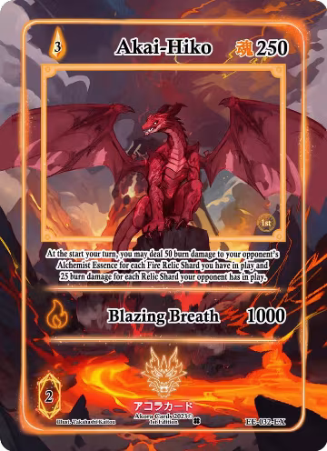 Akai-Hiko (Extended Art) (EE-032-EX), Eternal Echoes [1st Edition] — Akora card price
