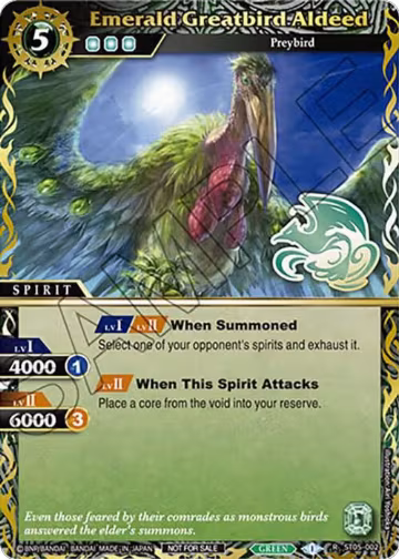 Emerald Greatbird Aldeed (Finalist Card Set Vol. 3) (ST05-002), Launch & Event Promos — Battle Spirits card price