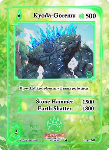 Kyoda-Goremu (Holo) (EE-027-H), Eternal Echoes [1st Edition] — Akora card price