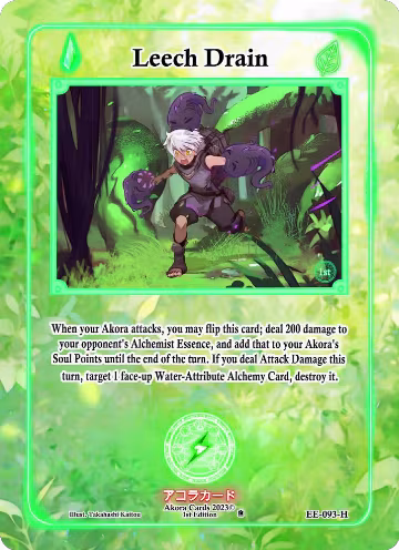 Leech Drain (Holo) (EE-093-H), Eternal Echoes [1st Edition] — Akora card price