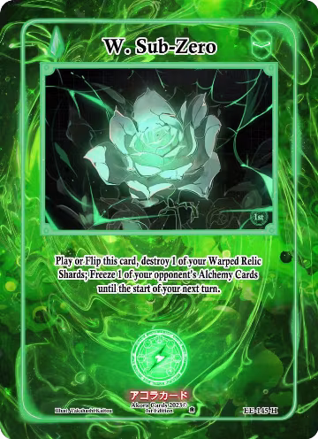 W. Sub-Zero (Holo) (EE-145-H), Eternal Echoes [1st Edition] — Akora card price