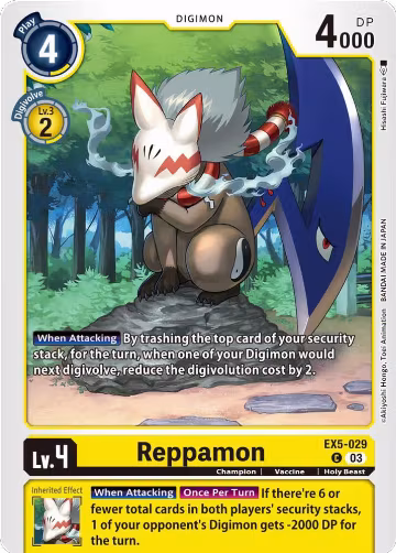 Reppamon (EX5-029 C), Animal Colosseum — Digimon card price