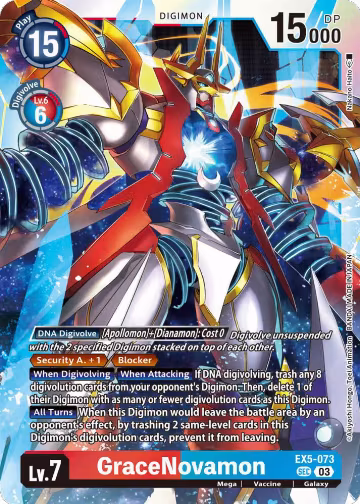 GraceNovamon (Textured) (EX5-073 SEC), Animal Colosseum — Digimon card price
