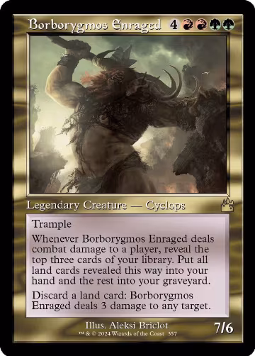 Borborygmos Enraged (Retro Frame) (357), Ravnica Remastered — Magic card price