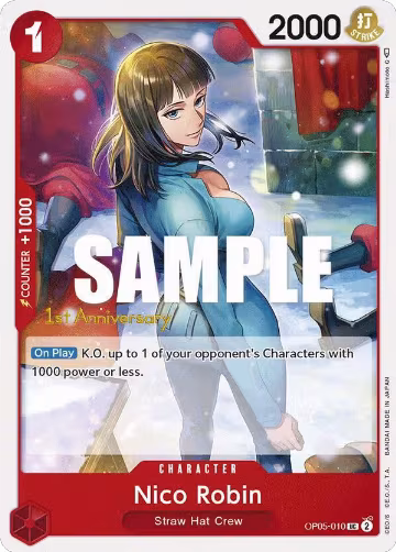 Nico Robin (OP05-010), Awakening of the New Era: 1st Anniversary Tournament Cards — One Piece card price