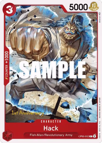 Hack (OP05-012), Awakening of the New Era: 1st Anniversary Tournament Cards — One Piece card price