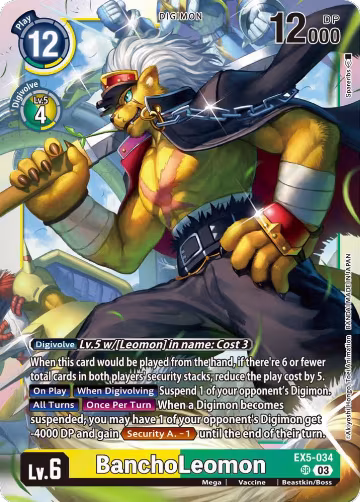 BanchoLeomon (EX5-034 SR), Animal Colosseum — Digimon card price
