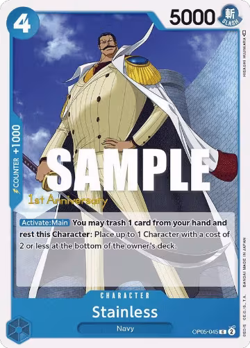 Stainless (OP05-045), Awakening of the New Era: 1st Anniversary Tournament Cards — One Piece card price