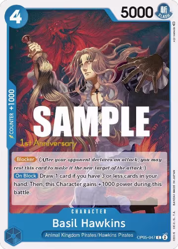 Basil Hawkins (OP05-047), Awakening of the New Era: 1st Anniversary Tournament Cards — One Piece card price