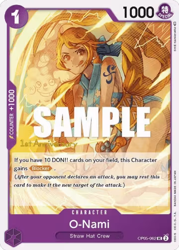 O-Nami (OP05-062), Awakening of the New Era: 1st Anniversary Tournament Cards — One Piece card price
