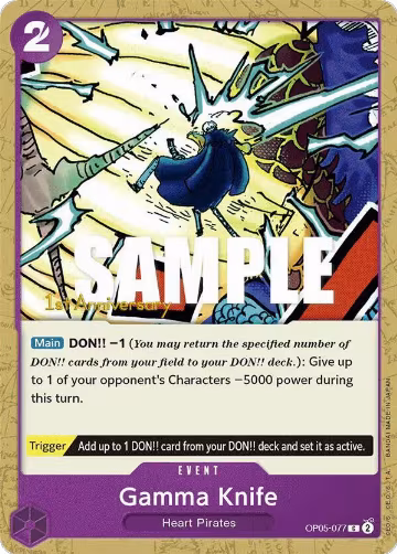 Gamma Knife (OP05-077), Awakening of the New Era: 1st Anniversary Tournament Cards — One Piece card price